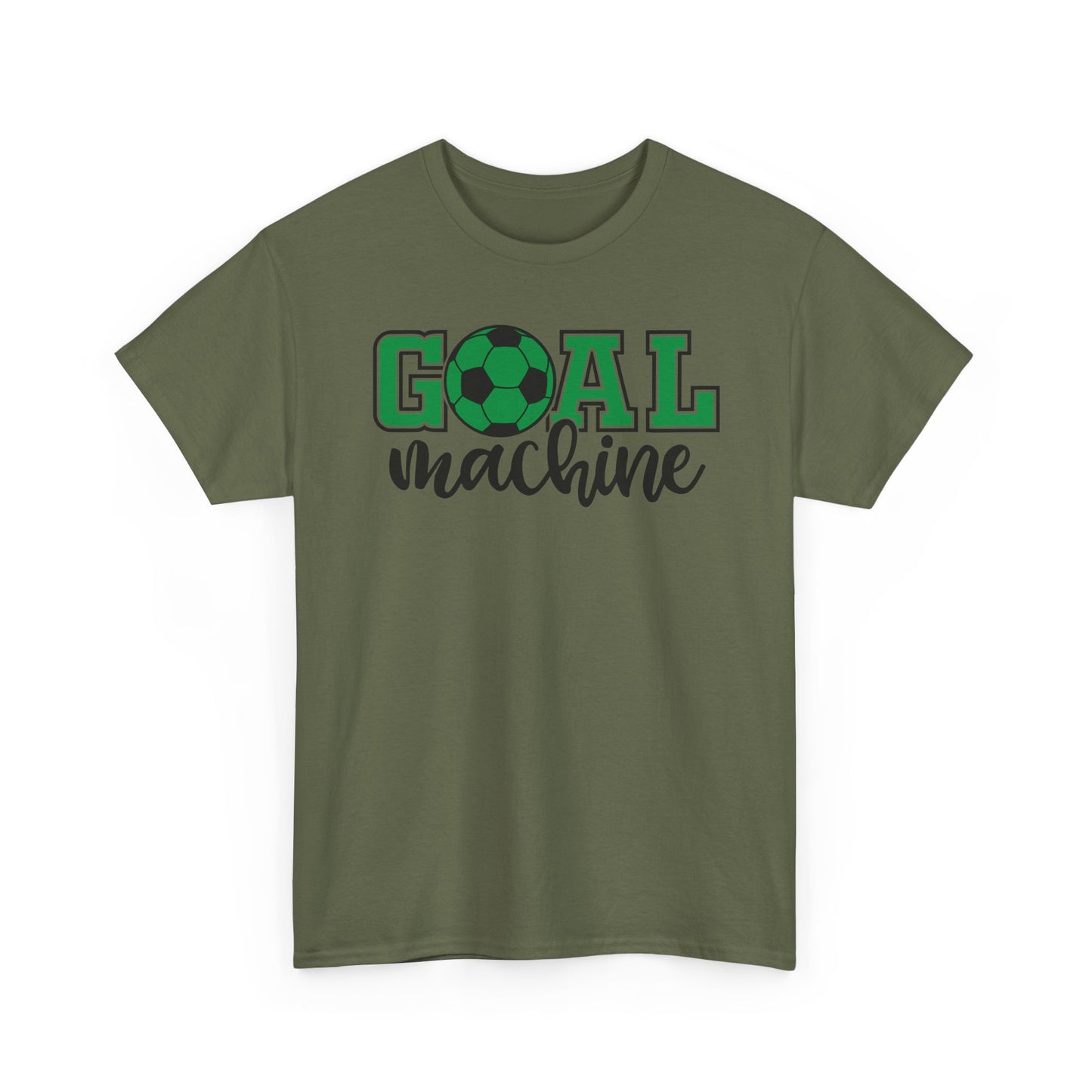 Goal Machine Soccer T-Shirt, Green Football Graphic Tee, Youth & Adult Soccer Shirt, Fun Sports Team Shirt, FIFA World CUP 2026