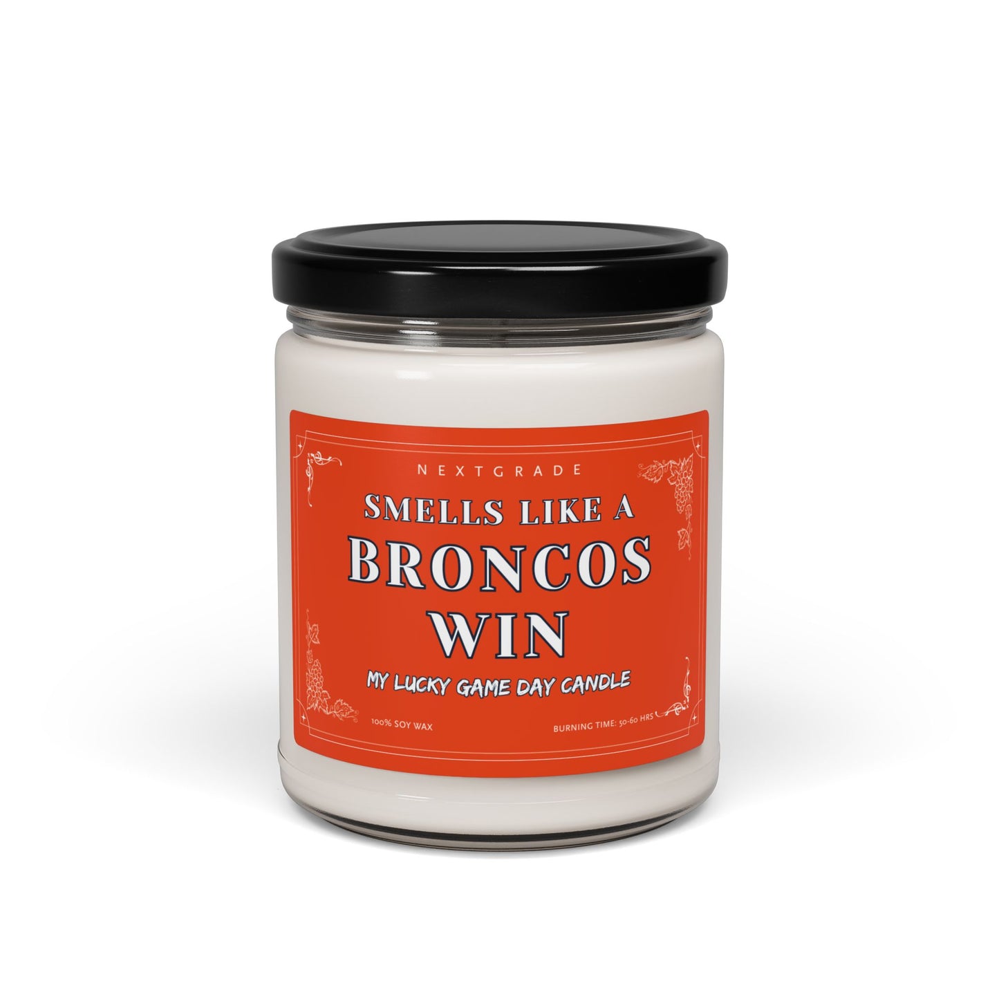 Smells Like a Broncos Win Candle, 9oz Soy Candle for Football Fans, Game Day Decor, Sports Gift, Home Fragrance