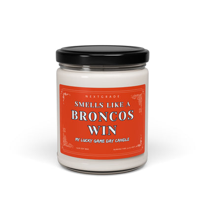 Smells Like a Broncos Win Candle, 9oz Soy Candle for Football Fans, Game Day Decor, Sports Gift, Home Fragrance