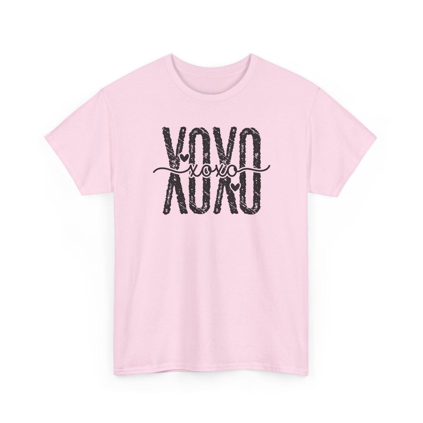 XOXO Distressed Text Tee, Vintage Hugs Kisses Shirt, Retro Valentine T-Shirt, Soft Cotton Graphic Top, Cute Gift for Her, Casual Outfit Tee