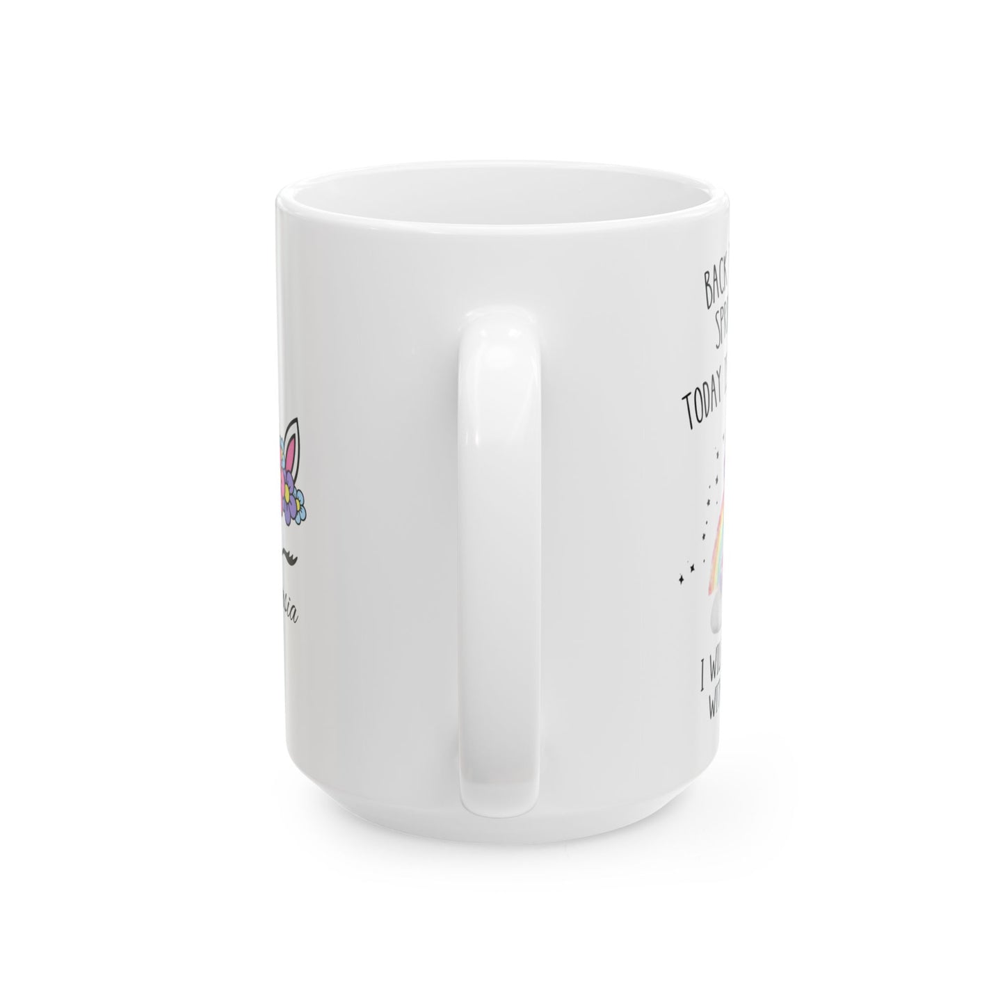 Back the Fuck Up Sprinkle Tits Unicorn Mug, Funny Adult Gag Gift, Sassy Unicorn Coffee Cup for Women