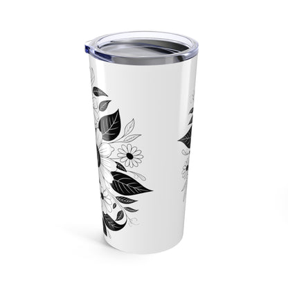 Floral Tumbler, Gift for Her, Travel Tubler, Unique Coffee Cup, Birthday Present, Gift for Coffee Lover, Gift for Husband
