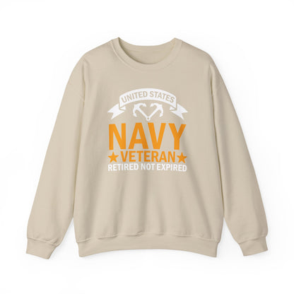 Navy Veteran Crewneck Sweatshirt, Military Pride Sweater,  Gift for Veterans, Retirement Gift, Casual Comfort Wear, Gift for mom
