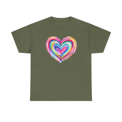 Comfort Colors Cute Heart Shirt, Brushstroke Heart Shirt, Anniversary Gift, Womens Love Shirt, Valentines Day Shirt, Coquette Valentine Tee