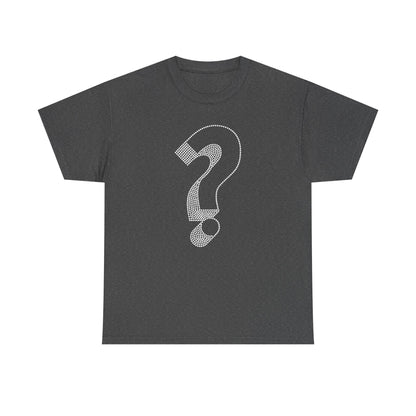 Question Mark Dotted Line Minimal Mystery T-Shirt