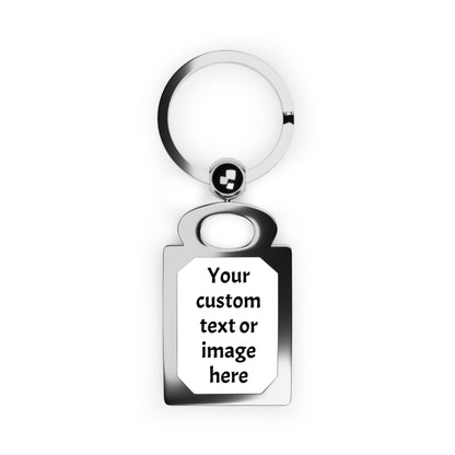 Custom Keychain, Personalized Photo Keyring Gift, Keepsake Rectangle Keychain, Custom Text Accessory, Memorable Keychain Present,