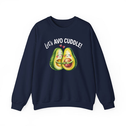 Let's Avo Cuddle Sweatshirt | Cute Avocado Crewneck for Couples | Cozy Matching Gift | Anniversary Gift | Cute Date Night Sweater