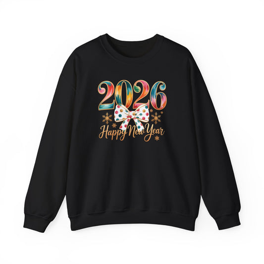 2026 Happy New Year Sweatshirt, Colorful New Year Crewneck, NYE Party Shirt, New Year Gift for Her, Holiday Winter Pullover