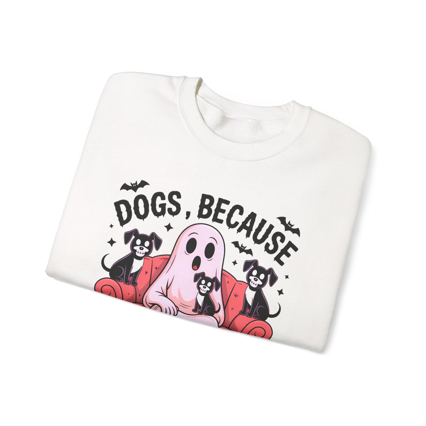 Cozy Ghost Dog Sweatshirt | Unisex Crewneck, Perfect for Pet Lovers, Halloween, Fall Fashion, Gifts for Dog Owners, Cute Dog Sweater, Funny