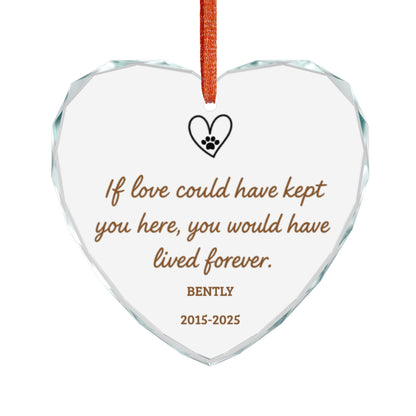 Custom If Love Could Have Kept You Here Pet Memorial Ornament Sympathy Gift for Dog or Cat Loss, Sympathy Gift, Loss of Pet Remembrance