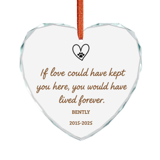 Custom If Love Could Have Kept You Here Pet Memorial Ornament Sympathy Gift for Dog or Cat Loss, Sympathy Gift, Loss of Pet Remembrance