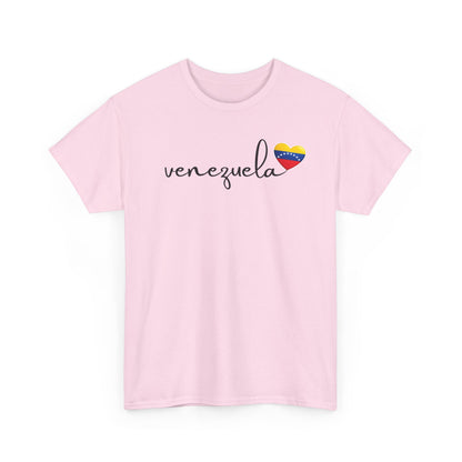 Venezuela Sweatshirt with Heart Flag | Minimalist Country Pride Crewneck | Travel Gift for Her, South America Apparel