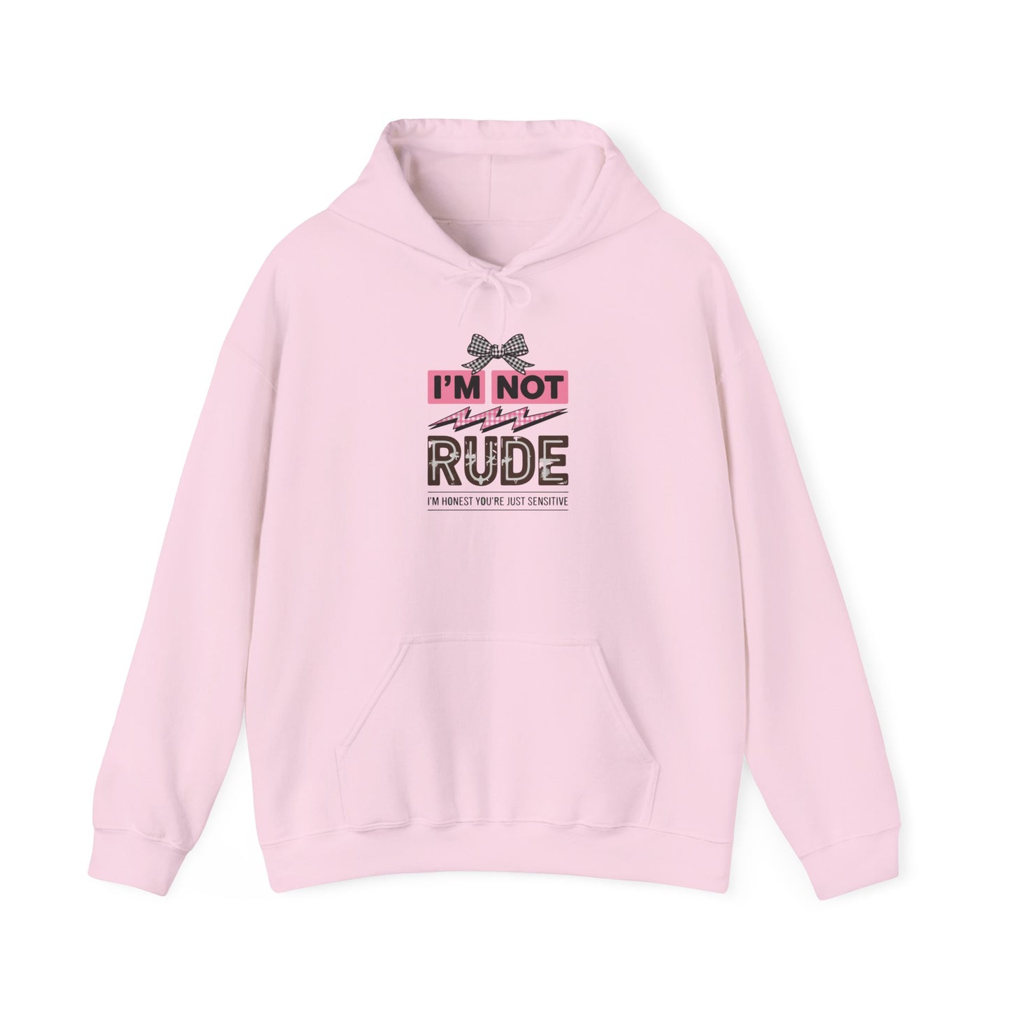 I am Not Rude Lightning Hoodie | I am Not Rude Hoodie | Funny Sarcastic Quote Hoodie for Women | Sassy Attitude Sweatshirt