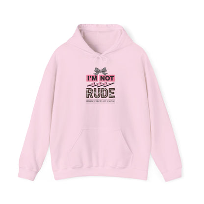 I am Not Rude Lightning Hoodie | I am Not Rude Hoodie | Funny Sarcastic Quote Hoodie for Women | Sassy Attitude Sweatshirt