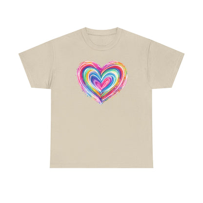 Comfort Colors Cute Heart Shirt, Brushstroke Heart Shirt, Anniversary Gift, Womens Love Shirt, Valentines Day Shirt, Coquette Valentine Tee