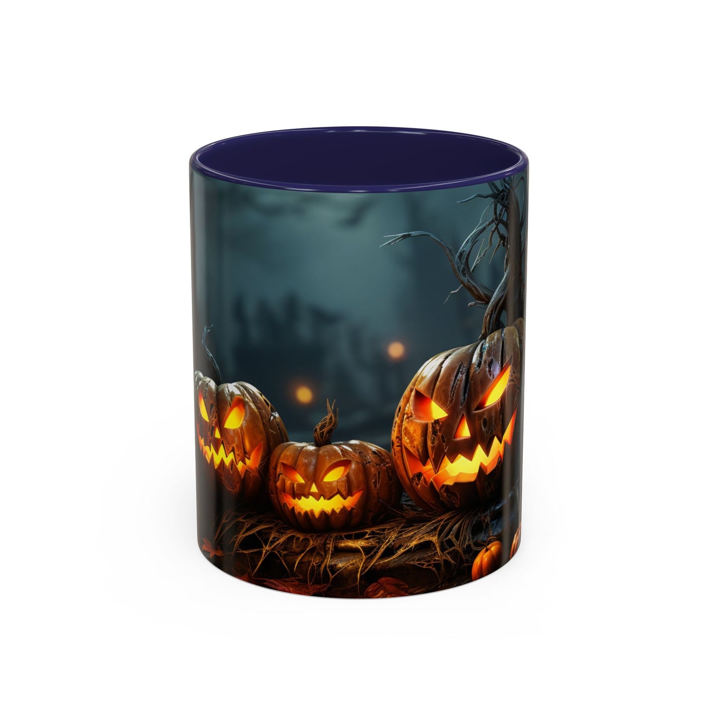 Halloween Pumpkin Accent Coffee Mug, Spooky Decor for Fall, Perfect Gift for Halloween Lovers, Seasonal Drinkware, Gift for Halloween Day