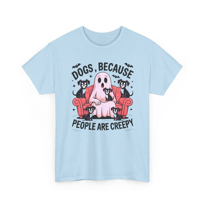 Cozy Ghost Dog Tshirt | Unisex Crewneck, Perfect for Pet Lovers, Halloween, Fall Fashion, Gifts for Dog Owners