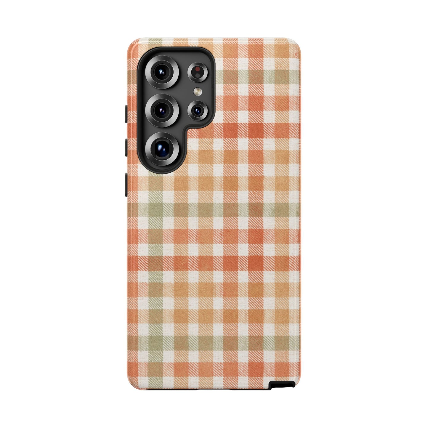 Boho Checkered Phone Case | Neutral Aesthetic Plaid Case | Retro Minimalist Check Design | iPhone Cover | Samsung Cover
