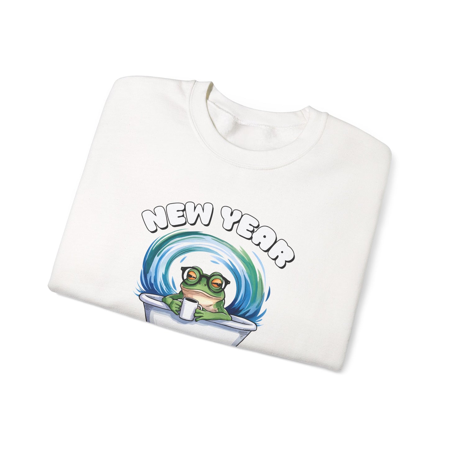 New Year New Me Frog Sweatshirt, Funny New Year Shirt, Happy New Year 2026 Sweatshirt, Cute Frog Coffee Pullover, 2026 Trendy Sweatshirt