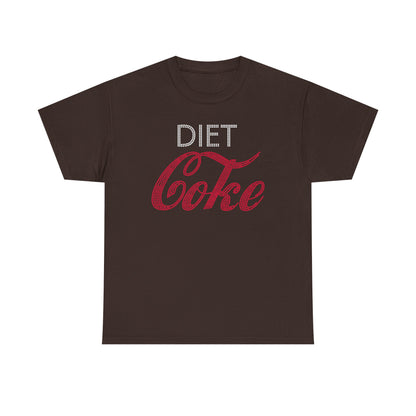Diet Coke T-Shirt, Funny Soda Lover Graphic Tee, Rhinestone Style Diet Coke Shirt, Casual Unisex Tee Gift for Her