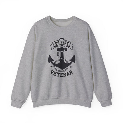 US Navy Veteran Crewneck Sweatshirt, Proud Navy Sweatshirt, Military Pride Apparel, Veteran Gift, Cozy Sweatshirt for Navy Heroes