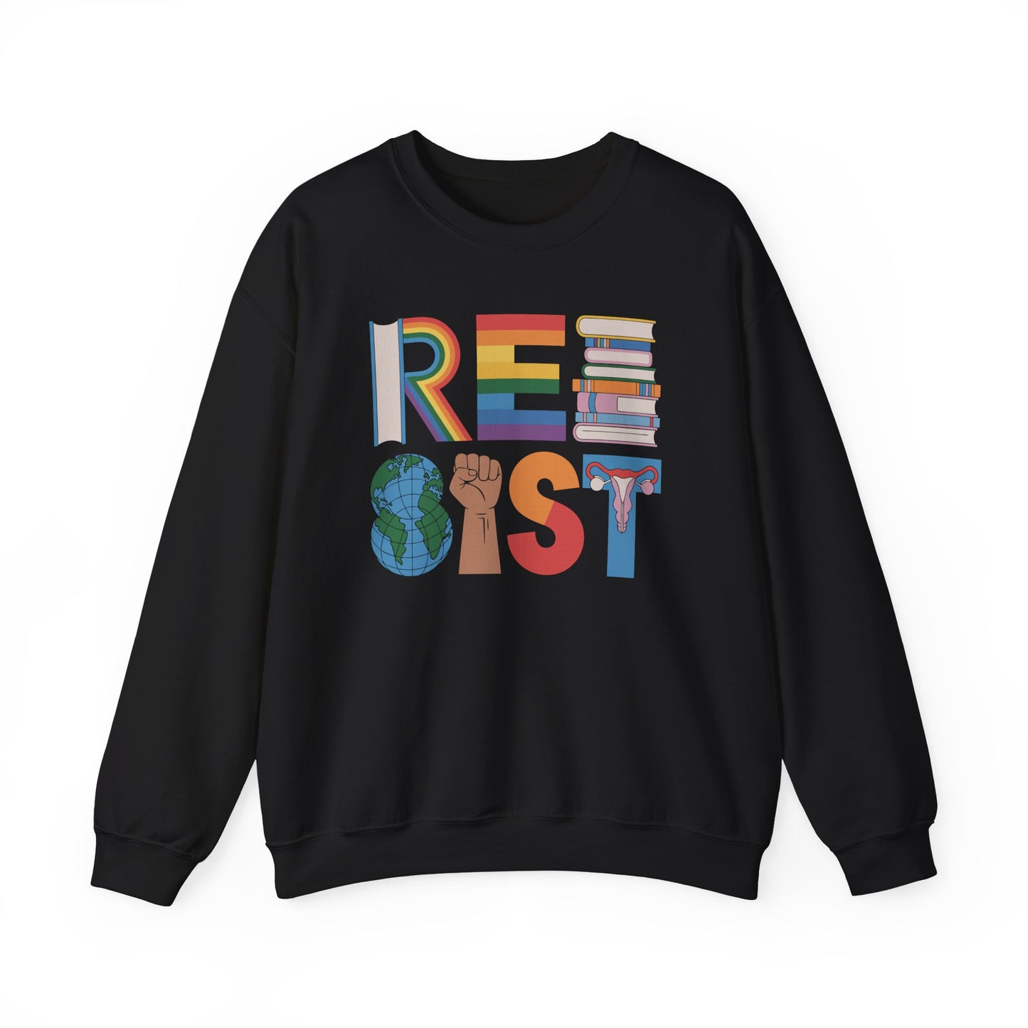 RESIST letter art Sweatshirt | RESIST Equality Sweatshirt | Feminist LGBTQ Pride Pullover | Social Justice Sweater | Empowerment Gift