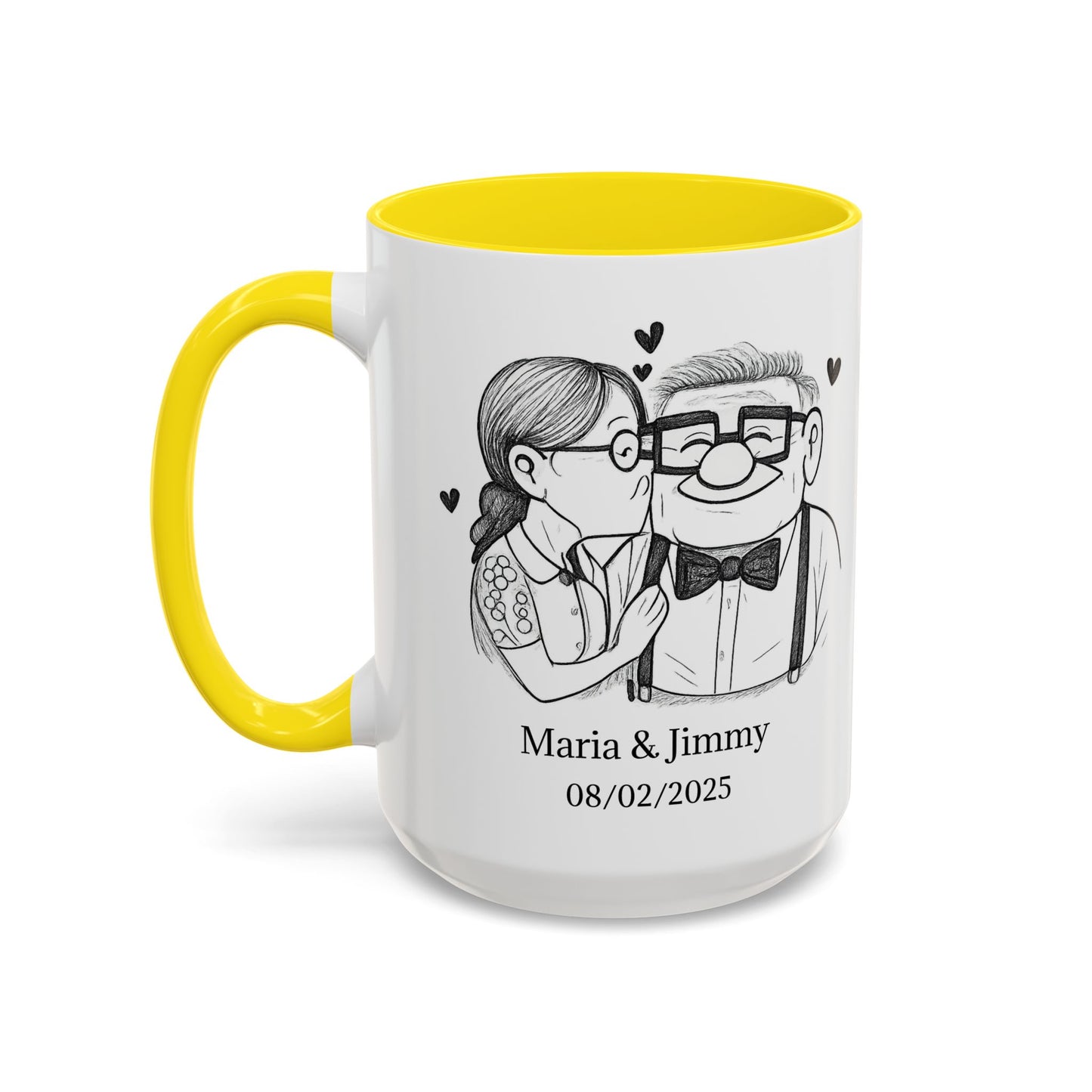 You're My Greatest Adventure Coffee Cup, Custom Line Drawing Couple Mug, Anniversary Gift For Husband Wife, Engagement Gift, Valentine's Day