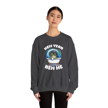 New Year New Me Frog Sweatshirt, Funny New Year Shirt, Happy New Year 2026 Sweatshirt, Cute Frog Coffee Pullover, 2026 Trendy Sweatshirt
