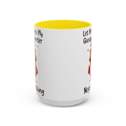 Funny Giveashitometer Mug | Sarcastic Coffee Mug with Rooster | Sassy Office Mug | Gift for Coworkers Friends