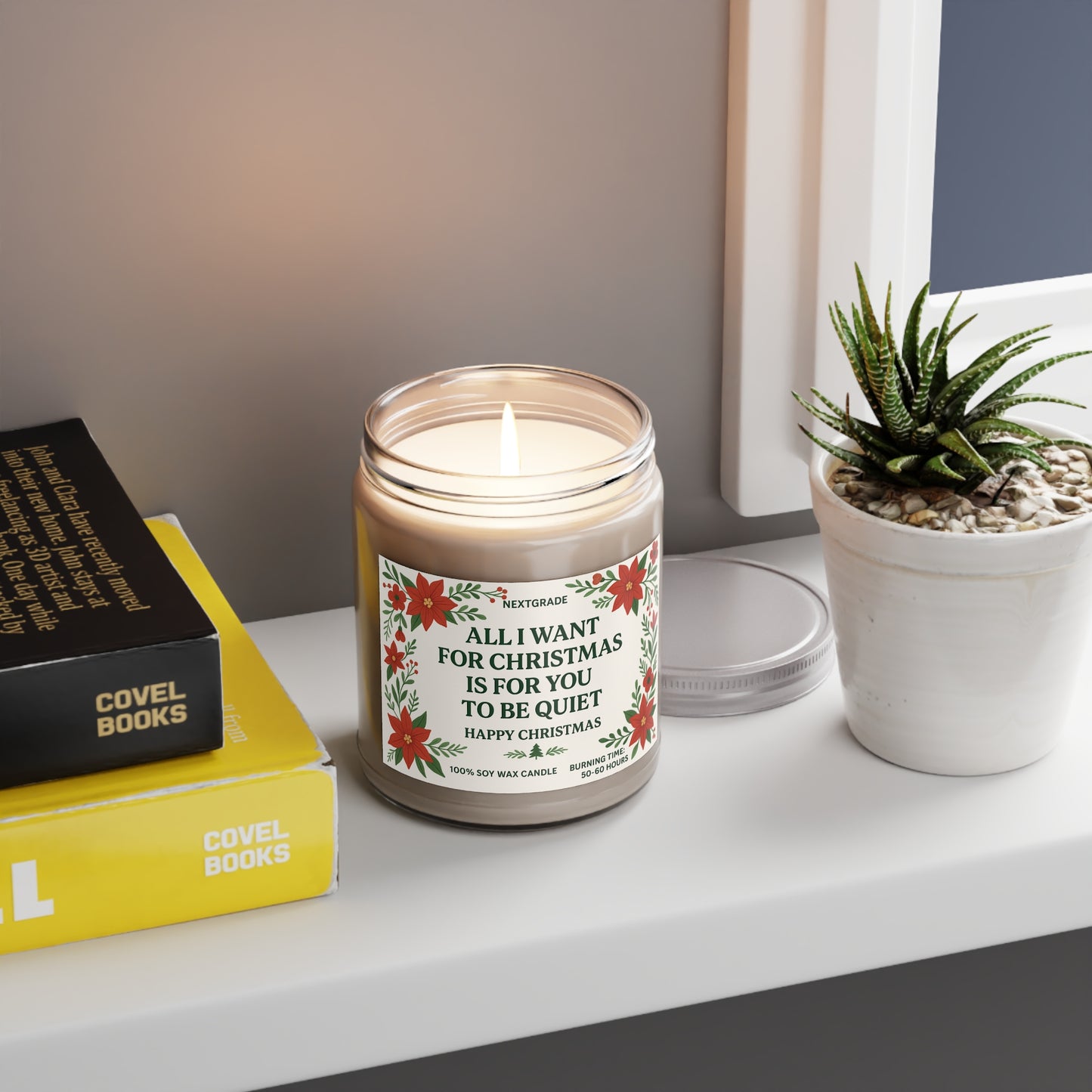 Christmas Scented Soy Candle, Funny Christmas Candle, Holiday Gift, Cozy Home Decor, Eco-Friendly Candle, Seasonal Fragrance
