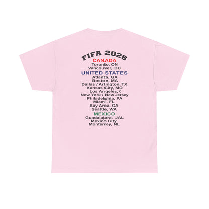 World Cup 2026 T-Shirt, Soccer Crest Tee, USA Canada Mexico Host Cities Shirt, Football Fan Apparel, Match Day Outfit, Tournament Gift