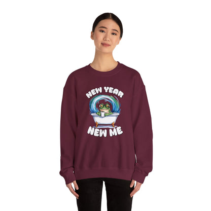 New Year New Me Frog Sweatshirt, Funny New Year Shirt, Happy New Year 2026 Sweatshirt, Cute Frog Coffee Pullover, 2026 Trendy Sweatshirt