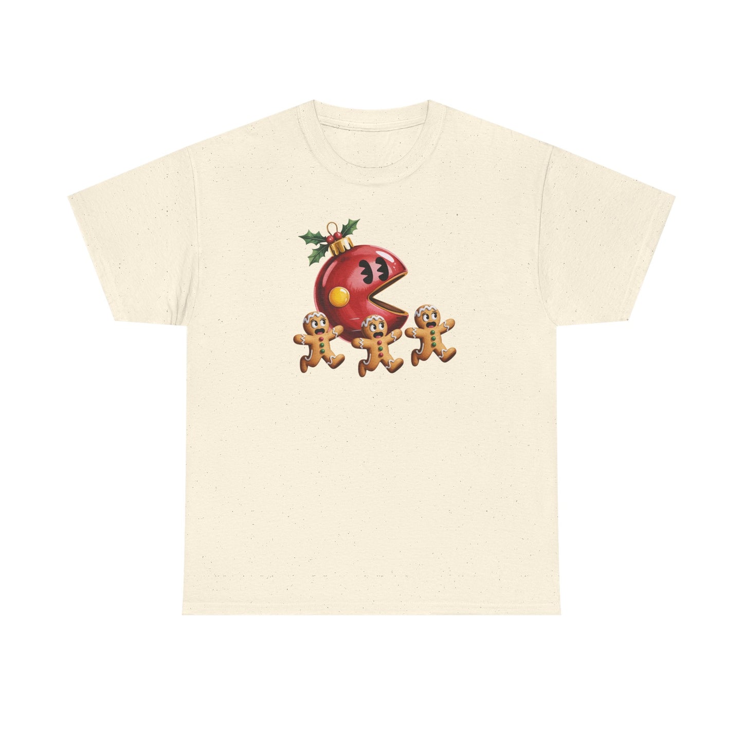 Festive Holiday Tee, Christmas Gift, Retro Video Game Shirt, Gingerbread Print, Casual Wear, Fun Holiday Apparel, Gift for her