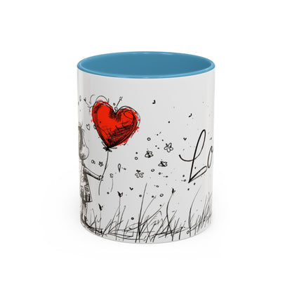 Romantic Coffee Mug, Love Gift for Coffee Lovers, Valentine's Day Mug, Couple Gift, Home Decor, Art Mug, Gift for Wife