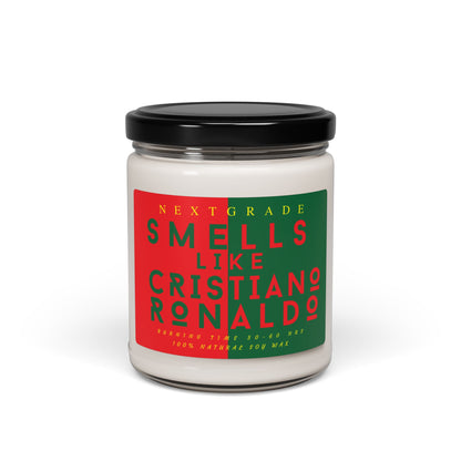 Smells Like Cristiano Ronaldo Soy Candle 9oz | Soccer Fan Gift | Football Legend Candle | Sports Lover Home Décor
