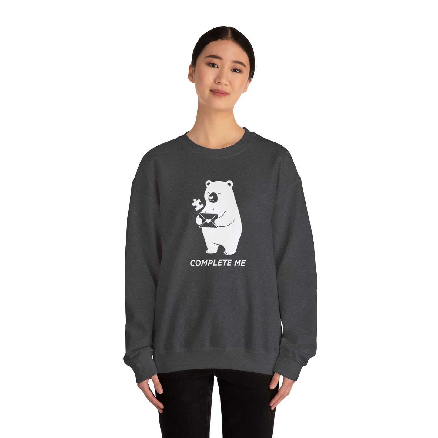 You Complete Me Valentine's Sweatshirt | Matching Couple Gift | Cute Bear Puzzle Tee | Anniversary & Valentine's Day Gift