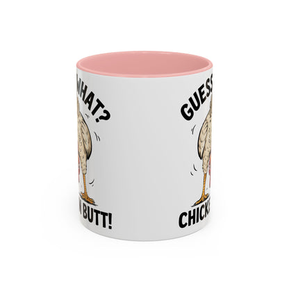 Funny Chicken Mug, Guess What? Chicken Butt! Coffee Mug, Farm Humor Mug, Rooster Joke Cup, Gift for Chicken Lovers, Gag Gift Mug