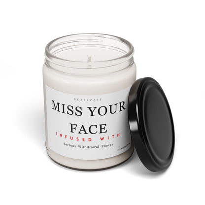 Miss Your Face Candle | Funny Long Distance Gift | Scented Soy Candle 9oz | Thinking of You Gift | Cute Friendship Candle