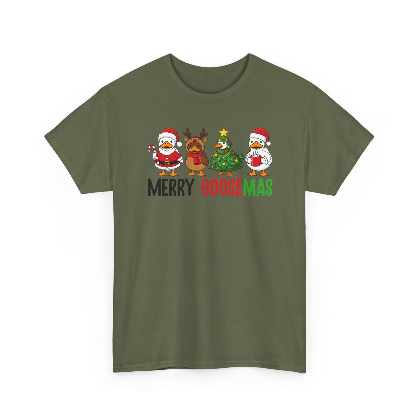 Merry Goosemas Shirt | Funny Christmas Goose T-Shirt | Holiday Humor Tee | Cute Santa Goose Shirt | Xmas Gift for Men & Women