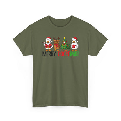 Merry Goosemas Shirt | Funny Christmas Goose T-Shirt | Holiday Humor Tee | Cute Santa Goose Shirt | Xmas Gift for Men & Women