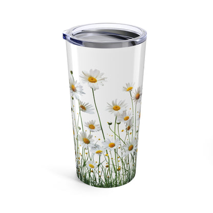 Daisy Field Tumbler, Floral Drinkware, Gift for Garden Lovers, Summer Sips, Eco-Friendly Beverage Container, Gift for Him, Birthday Gift