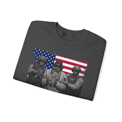 Maduro Captured 2026 Venezuela Libre Sweatshirt, Patriotic Military Graphic Crewneck, American Flag Soldier Tribute, Support Pullover