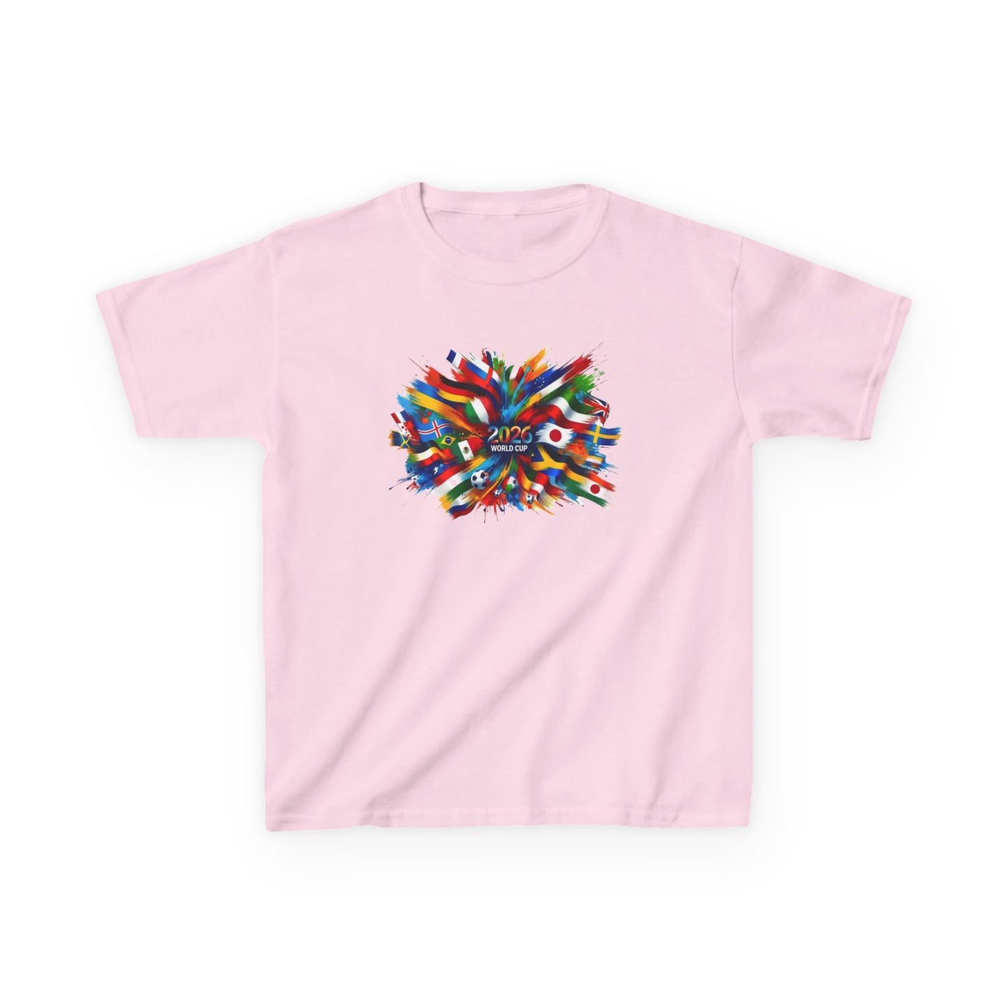 Colorful Paint Splash Kids T-Shirt | 2026 USA Soccer Tee for Kids | Abstract Art Graphic Shirt | Fun Youth Fan Gift, Football Lover Gift