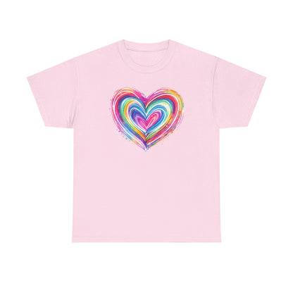 Comfort Colors Cute Heart Shirt, Brushstroke Heart Shirt, Anniversary Gift, Womens Love Shirt, Valentines Day Shirt, Coquette Valentine Tee