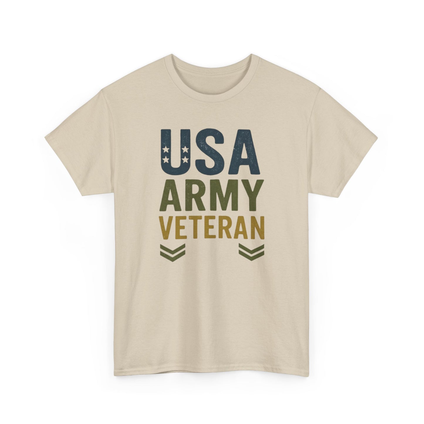 USA Army Veteran Cotton Tee, Veteran Gift, Patriotic Apparel, Memorial Day T-Shirt, Military Pride Top, Navy Veteran T-Shirt