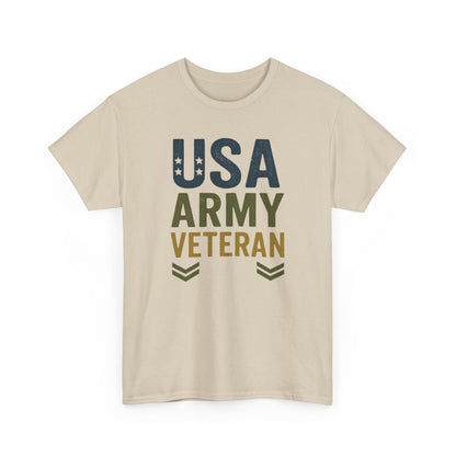 USA Army Veteran Cotton Tee, Veteran Gift, Patriotic Apparel, Memorial Day T-Shirt, Military Pride Top, Navy Veteran T-Shirt