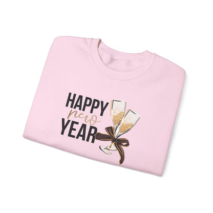 Happy New Year Sweatshirt | Champagne Toast Crewneck | New Year's Eve Party Shirt | Festive Winter Sweater | Cozy NYE Gift for Women Men