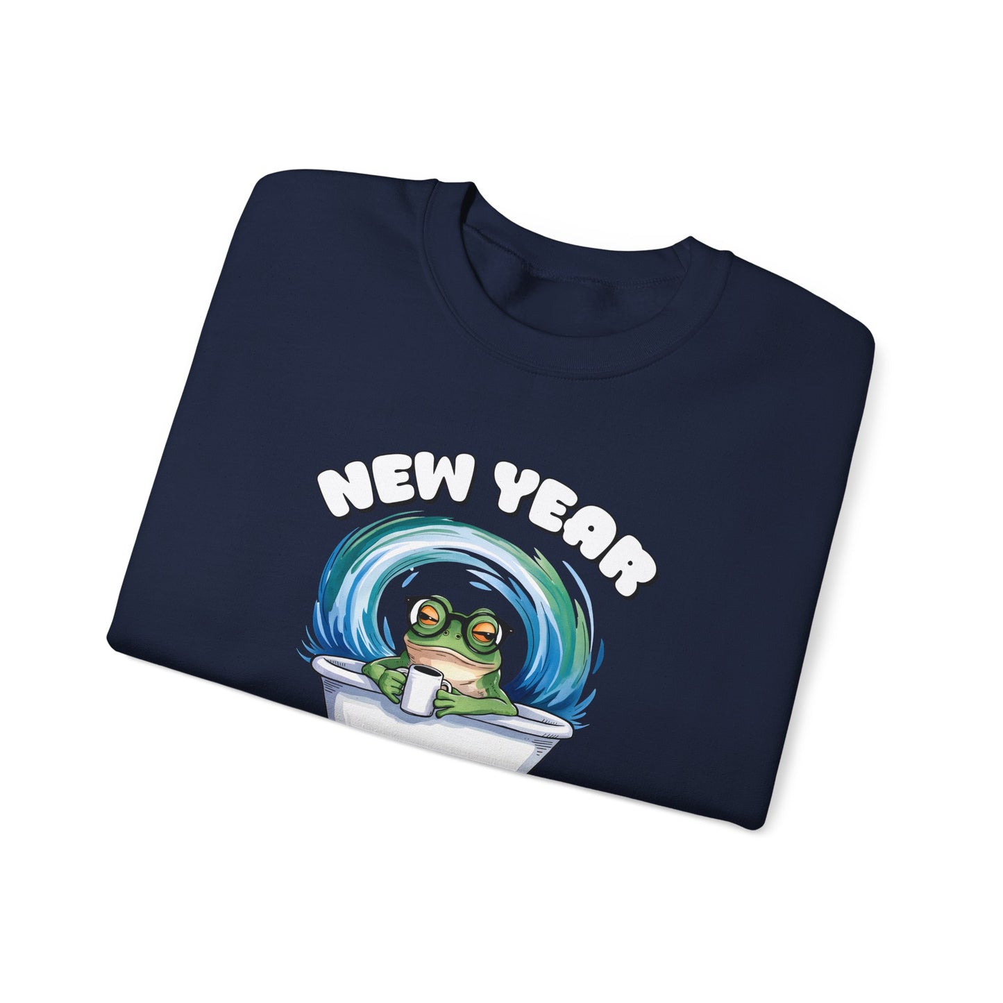 New Year New Me Frog Sweatshirt, Funny New Year Shirt, Happy New Year 2026 Sweatshirt, Cute Frog Coffee Pullover, 2026 Trendy Sweatshirt