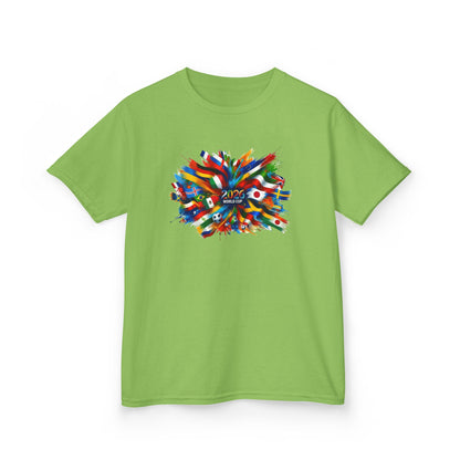 Colorful Paint Splash Kids T-Shirt | 2026 USA Soccer Tee for Kids | Abstract Art Graphic Shirt | Fun Youth Fan Gift, Football Lover Gift