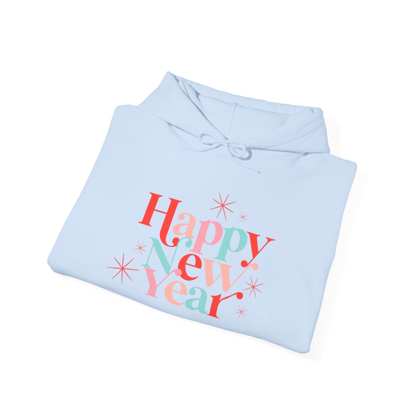 Happy New Year Hoodie 2025, Pastel Fireworks Hoodie,  New Years Eve Sweatshirt,  Unisex NYE Hoodie, Cozy New Year Gift for Her & Him